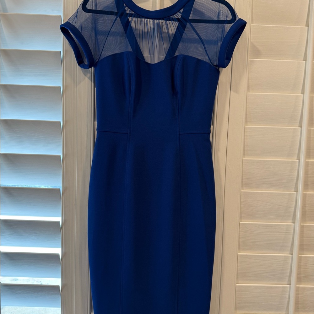 Maggy London Elegant Blue Cocktail Dress